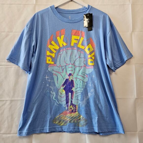 Pink Floyd Distressed Graphic Retro Tee Light Blue Size Medium - Picture 1 of 11